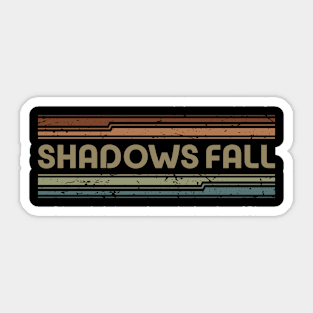 Shadows Fall Retro Lines Sticker